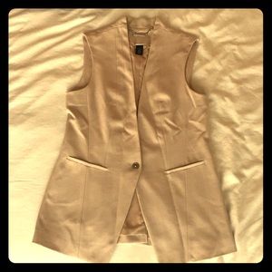 NWOT WHBM Fawn long suit vest sz4
